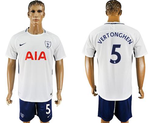 Tottenham Hotspur #5 Vertonghen White/Blue Soccer Club Jersey